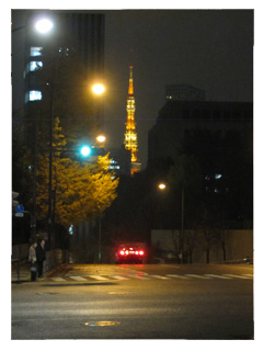 首相官邸からの東京タワー