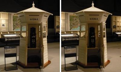 昔の公衆電話ボックス 交差法ステレオ立体３Ｄ写真