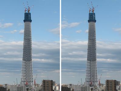東京スカイツリー368m 平行法3Dステレオ立体写真