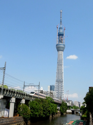 東京スカイツリー・枕橋からの眺め