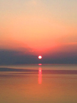 琵琶湖大晦日夕陽