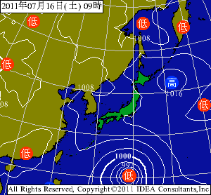 台風　天気図