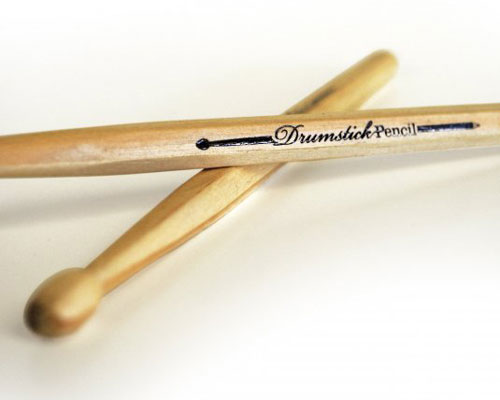 ドラムスティック型の鉛筆「Drumstick Pencil」