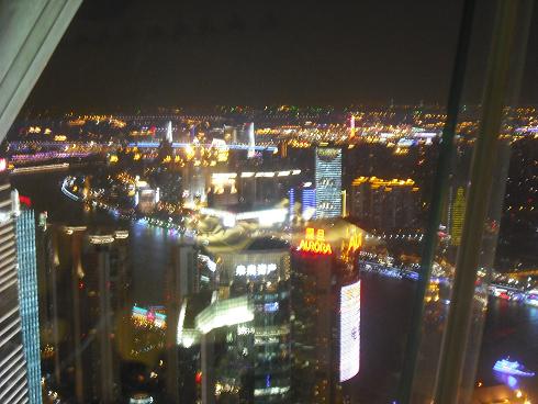 100922上海東方明珠塔から見た夜景