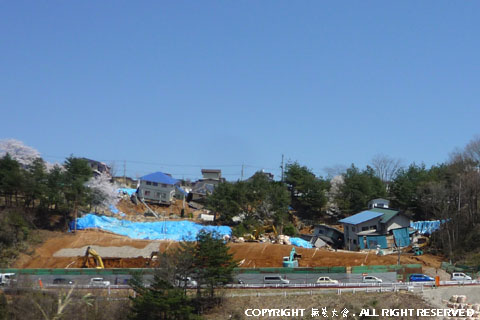 福島市伏拝地区の震災被害