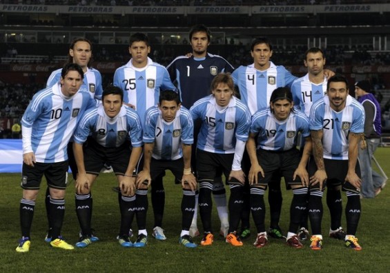 アルゼンチン代表集合写真vsアルバニア代表フレンドリーマッチ