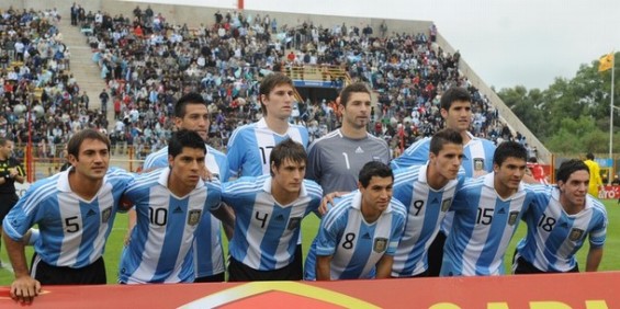 アルゼンチン代表集合写真vsパラグアイ代表フレンドリーマッチ