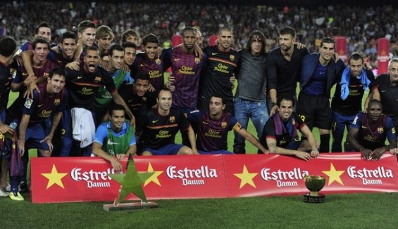 バルセロナ集合写真vsナポリジョアン･ガンペール杯