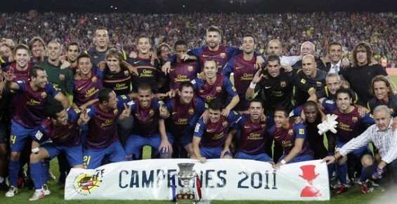 バルセロナ集合写真vsレアル･マドリードスペインスーパーカップ