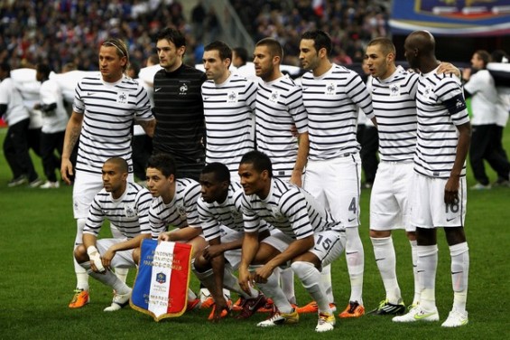 フランス代表集合写真vsクロアチア代表フレンドリーマッチ