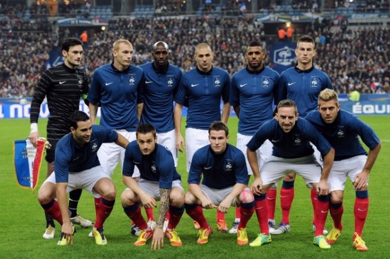 フランス代表集合写真vsアメリカ代表フレンドリーマッチ