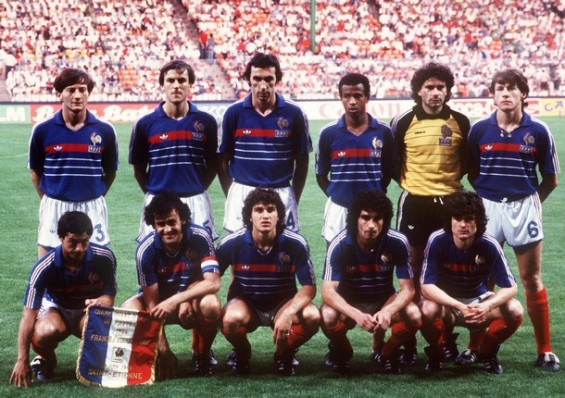 フランス代表集合写真vsユーゴスラビア代表ユーロ1984決勝