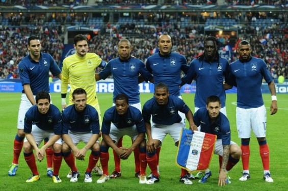 フランス代表集合写真vsアルバニア代表ユーロ2012予選