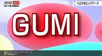 NHK「NEWS WEB」の「つぶやきビッグデーター」で「GUMI」が紹介