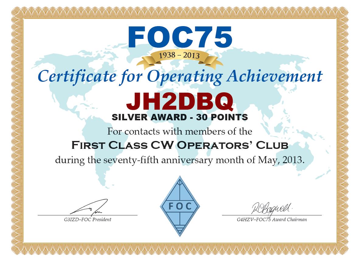 FOC75 Award