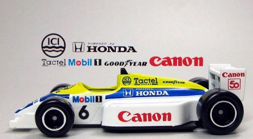 Miniature Car's Records トミカ ウィリアムズ ホンダ F-1 No.6 TOMICA 