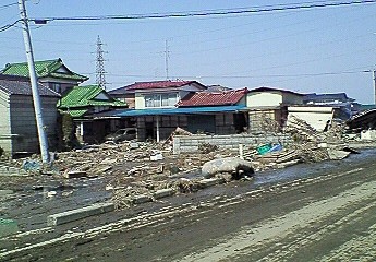 震災直後の蒲生地区