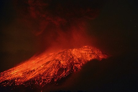メキシコ火山噴火