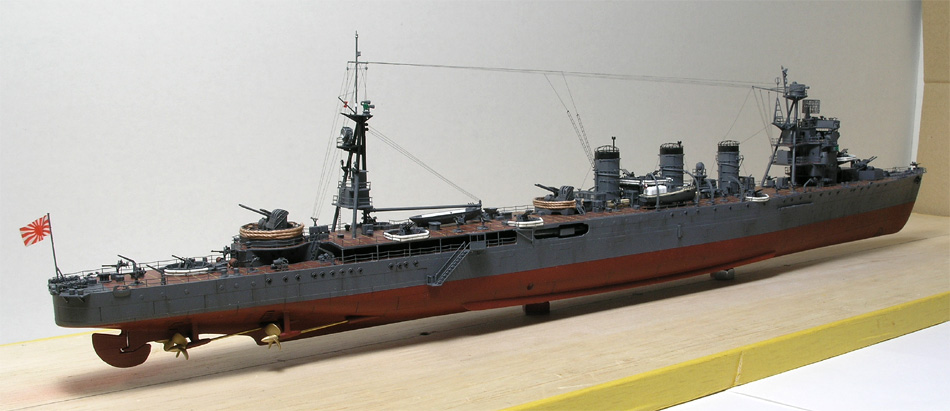 アオシマ1/350軽巡洋艦「長良」(1942)→「五十鈴」(1944.10)の製作(5 