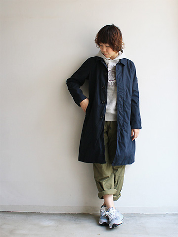 saro style ステンカラーコート。