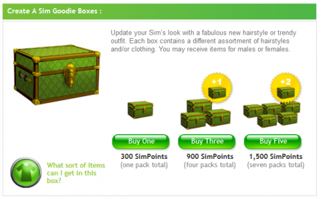 Create A Sim Goodie Boxes 121221s