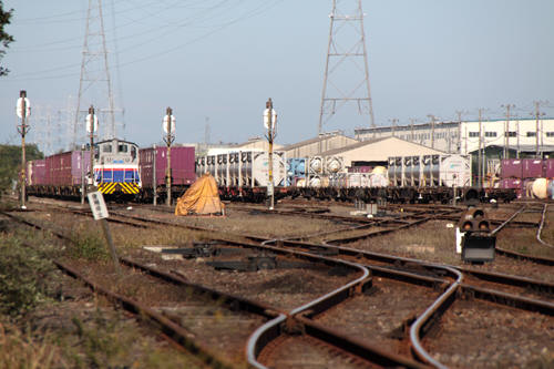 神栖駅構内の様子と６１列車